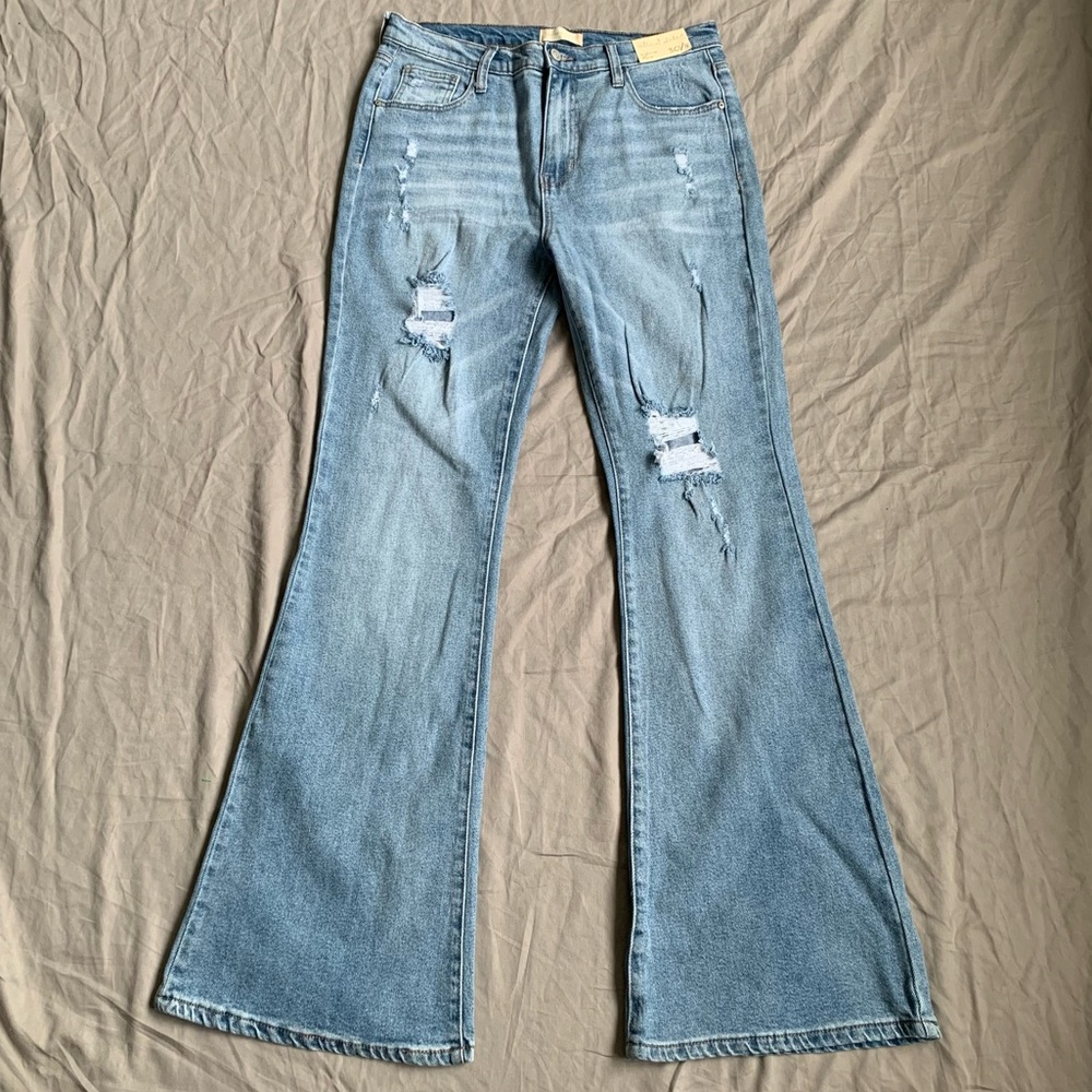 Altar'd‎ State High Rise Flare Distressed Jeans Light Wash 30/11 DJ22687651-F22